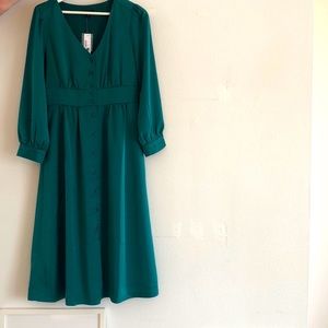 J. Crew NWT size 6 emerald green dress